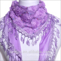 New fashion Paillette lace triangular binder scarf /shawl